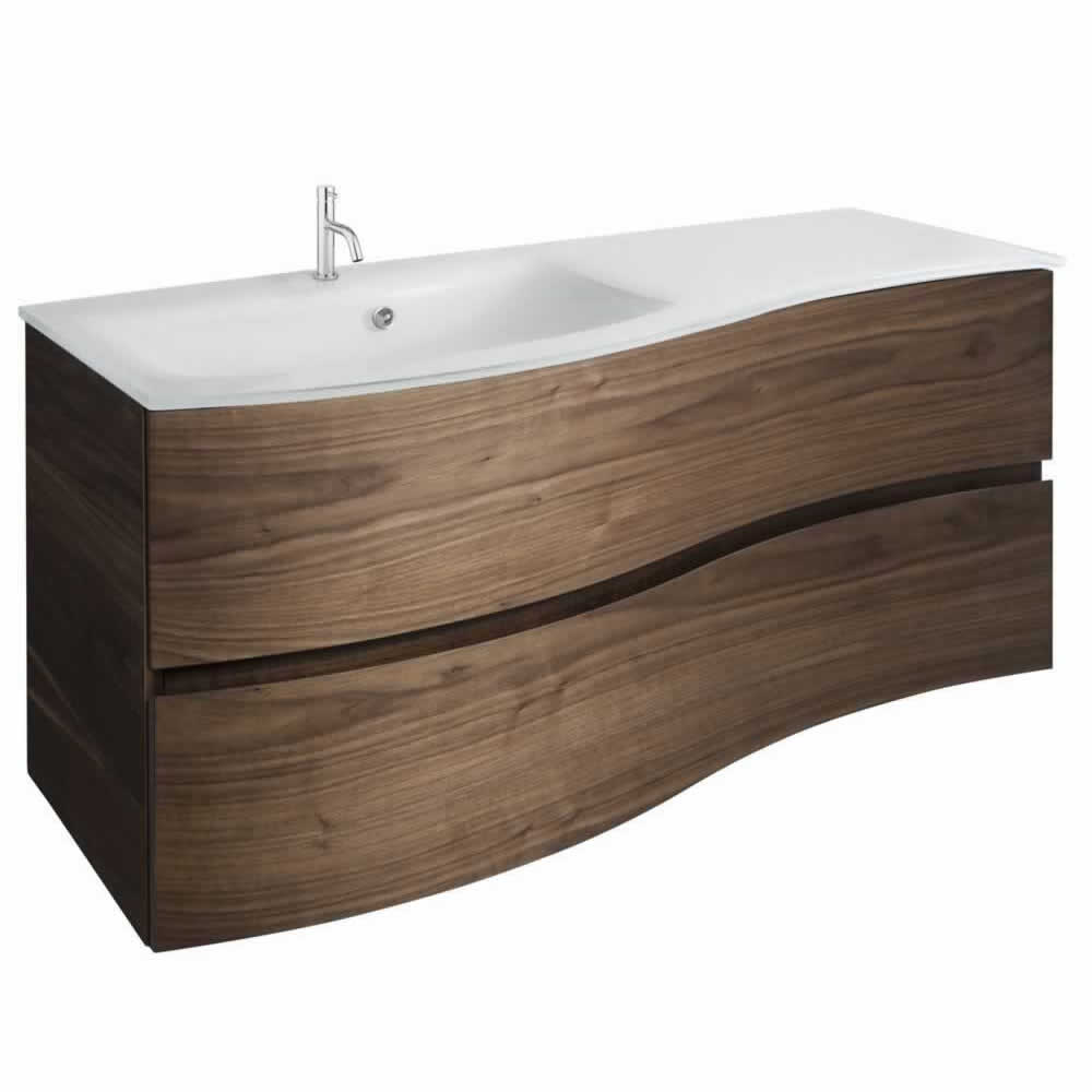 Svelte 120 Unit & Ice White Glass Basin